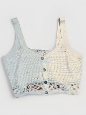 Jolie & Joy White Crochet Knit Crop Top - Size XL-3X